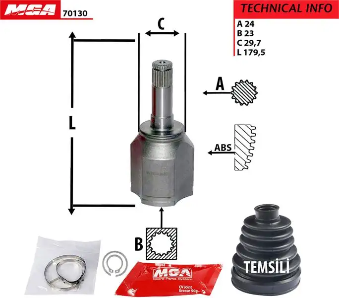 MGA 70130 Aks Kafası (Sol İç) 55197729 resmi