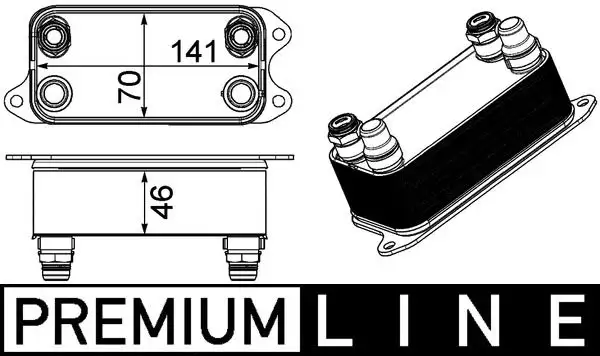 MAHLE CLC227000P Şanzıman Yağ Soğutucu A0995002300 resmi
