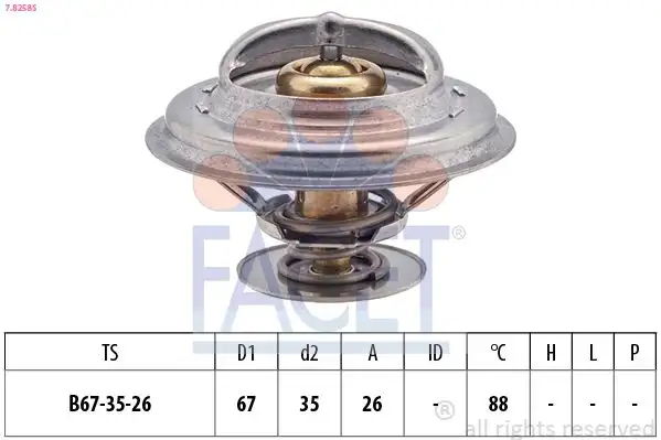 FACET 7.8258S Termostat 11531721002 resmi