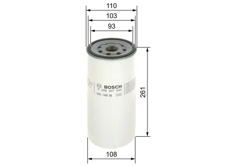 BOSCH F026407043 Yağ Filtresi resmi
