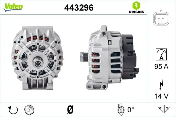 VALEO 443296 Şarj Dinamosu resmi