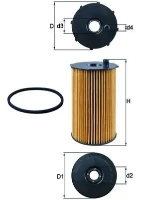 MAHLE OX205/2D Yağ Filtresi resmi