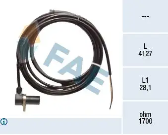 FAE 78417 ABS Hız Sensörü (Ön) A6385420717 resmi