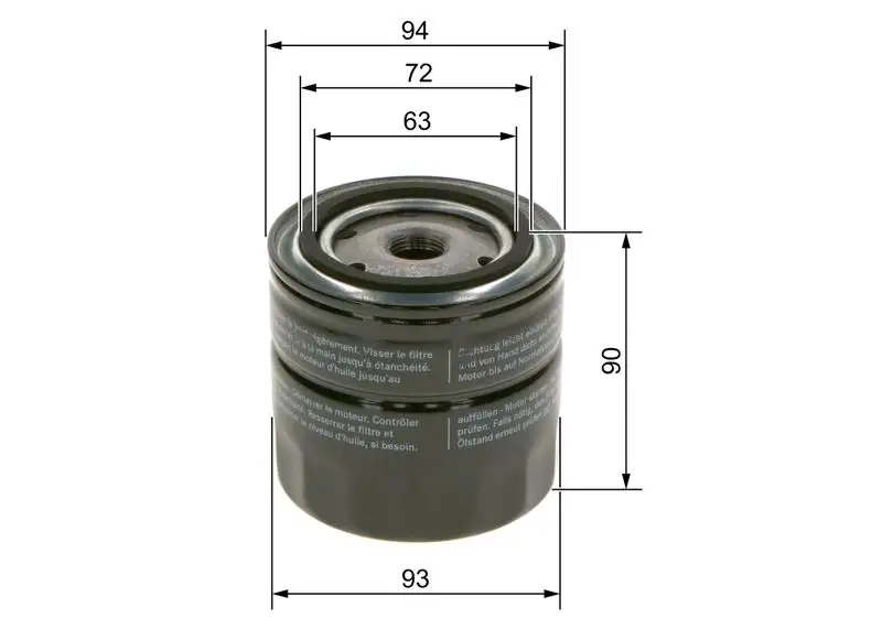 BOSCH 09864B7000 Yağ Filtresi resmi