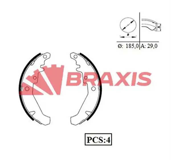 BRAXIS AC0047 Arka Fren Balatası 7081572 resmi