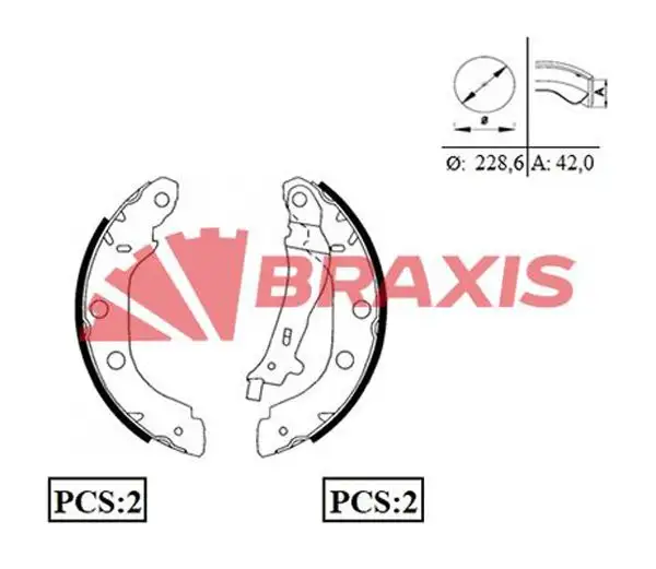 BRAXIS AC0027 Arka Fren Balatası resmi