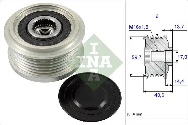 INA 535022810 Alternatör Kasnağı resmi