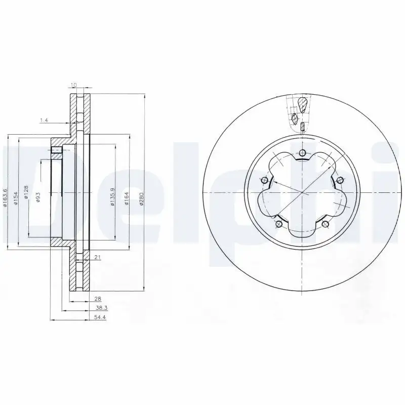 DELPHI BG4007 Ön Fren Diski resmi