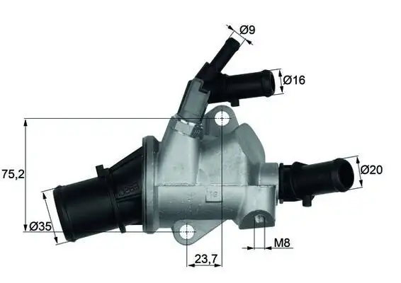 MAHLE TI14888 Termostat 55202885 resmi