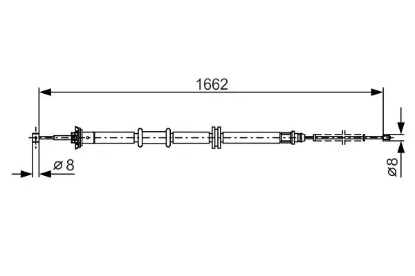 BOSCH 1987482206 El Fren Halatı (Arka Sol) 51784535 resmi