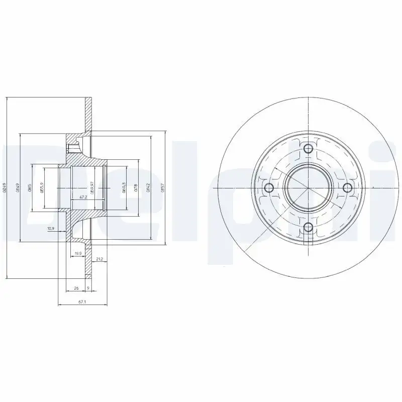 DELPHI BG9022RSC Arka Fren Diski resmi