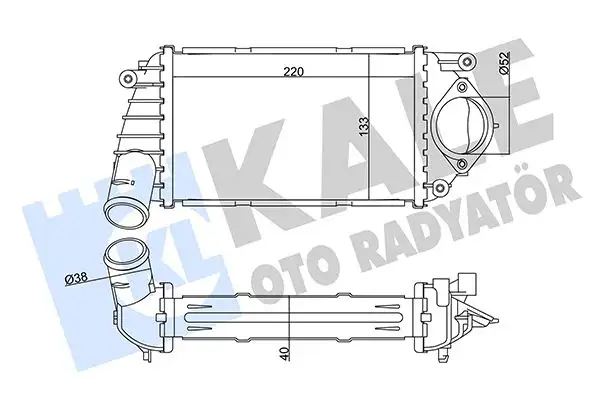 KALE 344760 Turbo Radyatörü 6E0145805B resmi