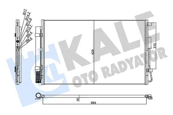KALE 357780 Klima Radyatörü 976062W501 resmi