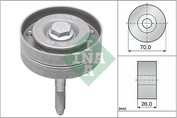 INA 532059610 Alternatör Gergi Rulmanı 03C145276B resmi