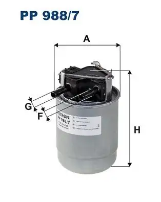 FILTRON PP988/7 Yakıt Filtresi 164A0HV80A resmi
