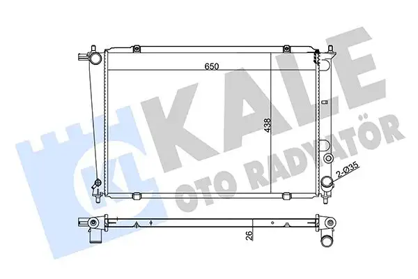 KALE 350520 Radyatör 253104A100 resmi