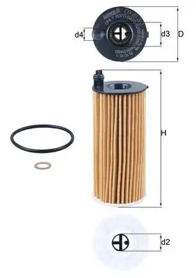 MAHLE OX813/2D Yağ Filtresi 11428575211 resmi