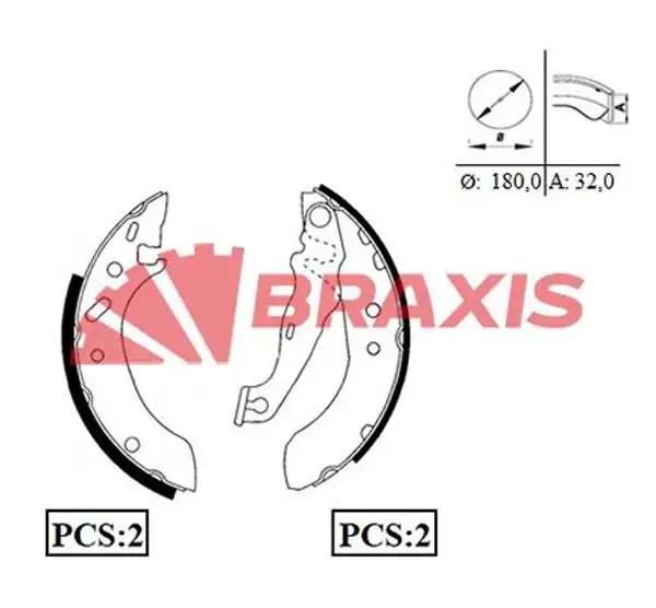 BRAXIS AC0010 Arka Fren Balatası resmi
