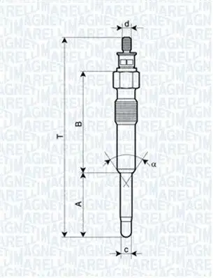 MAGNETI MARELLI 060900170606 Kızdırma Bujisi resmi