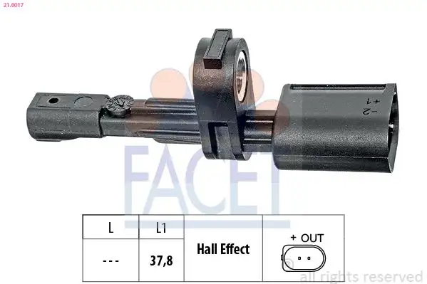 FACET 21.0017 ABS Hız Sensörü (Arka) resmi