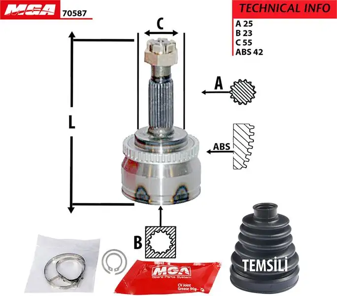 MGA 70587 Aks Kafası (Dış) resmi