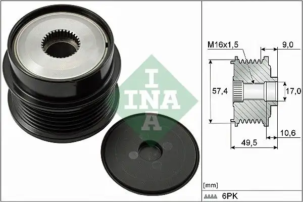 INA 535018910 Alternatör Kasnağı resmi