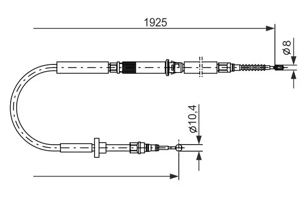 BOSCH 1987477959 El Fren Halatı (Arka) resmi