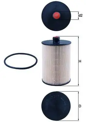 MAHLE KX217D Yakıt Filtresi 2D0127177 resmi