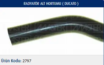 MASTER M2797 Radyatör Alt Hortumu 1341639080 resmi