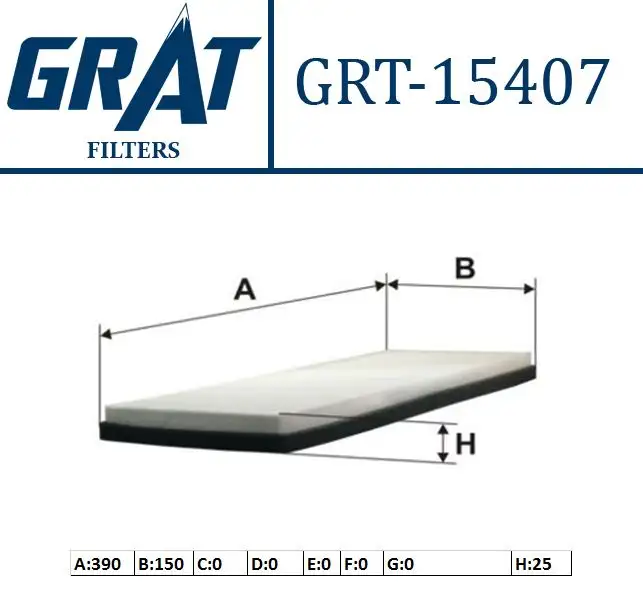 GRAT 15407 Polen Filtresi 8A0819439 resmi