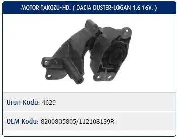MASTER M4629 Motor Takozu 8200805805 resmi
