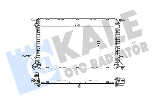 KALE 342340 Radyatör 8K0121251R resmi
