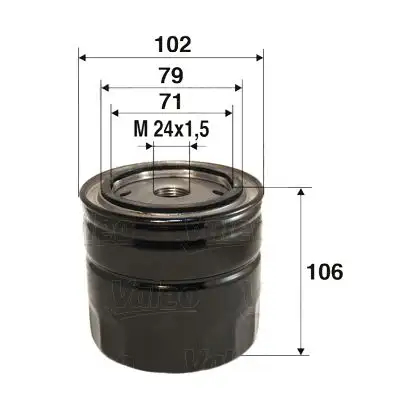 VALEO 586025 Yağ Filtresi 90915300038T resmi
