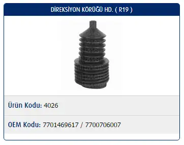 MASTER M4026 Rot Körüğü 7700781095 resmi