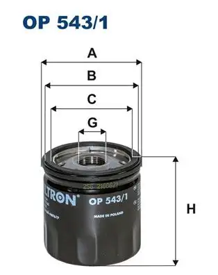 FILTRON OP543/1 Yağ Filtresi resmi
