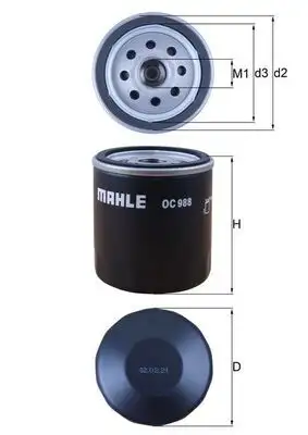 MAHLE OC988 Yağ Filtresi resmi