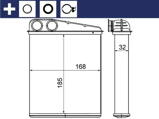 MAHLE AH8000S Kalorifer Radyatörü A1698300761 resmi