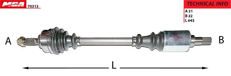 MGA 70313 Ön Aks (Sol) 3272FW resmi
