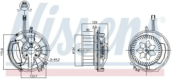 NISSENS 87524 Kalorifer Motoru 3Q1819021C resmi