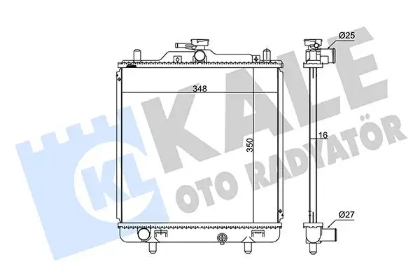 KALE 348120 Radyatör 1770078A50 resmi