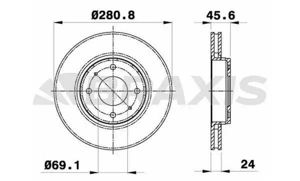 BRAXIS AE0180 Ön Fren Diski M818027 resmi