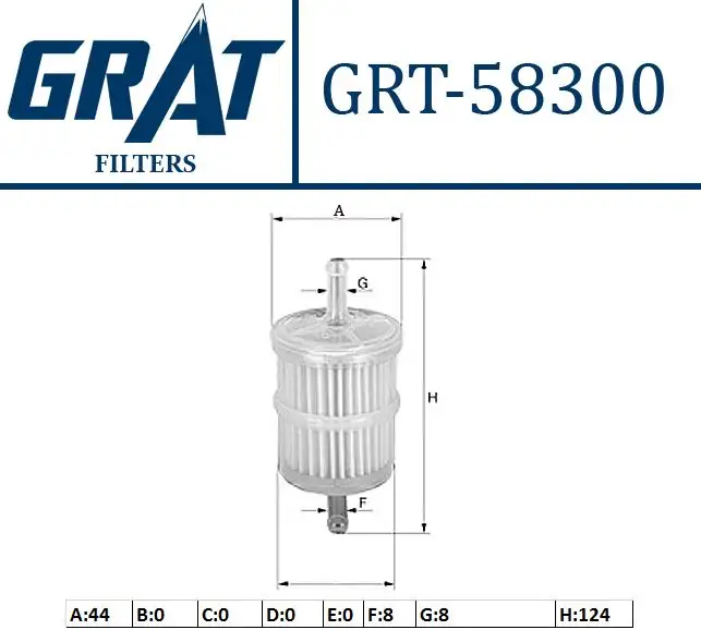 GRAT 58300 Yakıt Filtresi 5000031168 resmi