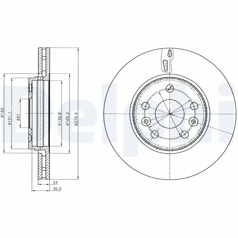 DELPHI BG4317C Ön Fren Diski resmi