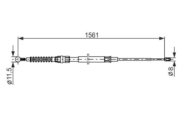 BOSCH 1987482264 El Fren Halatı (Arka) 1T0609721L resmi