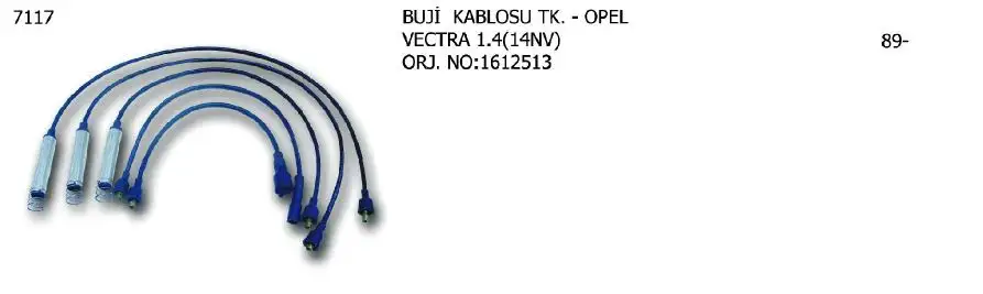 ÜNÜVAR 7117 Buji Kablosu 1612513 resmi