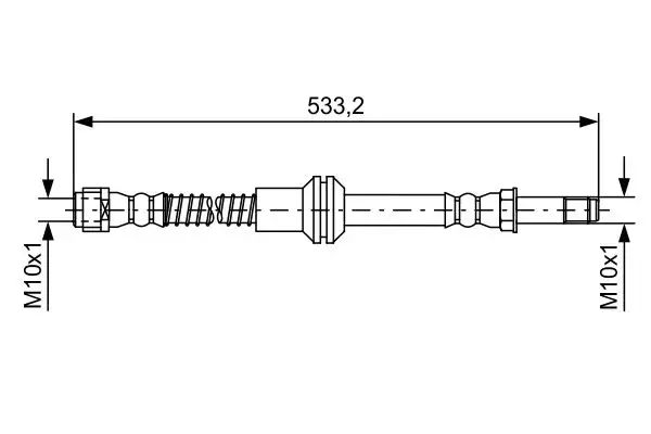 BOSCH 1987481609 Ön Fren Hortumu A2124200648 resmi