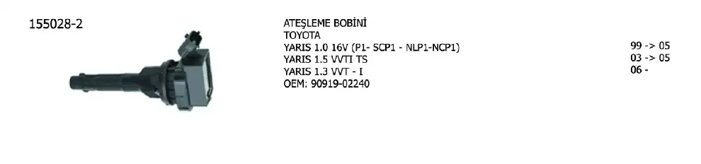 ÜNÜVAR 155028-2 Bobin 9091902240 resmi