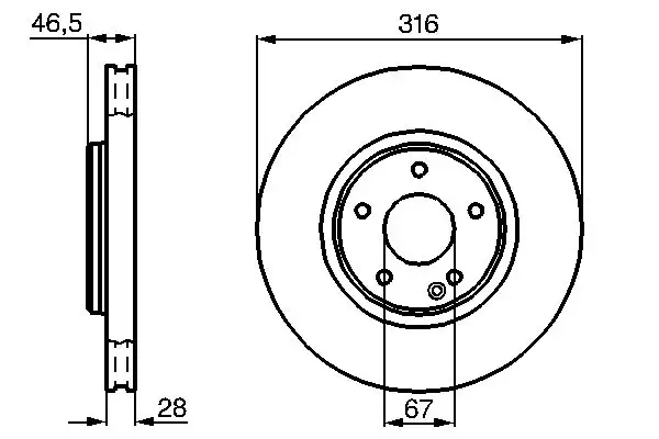 BOSCH 0986478625 Ön Fren Diski A2104211712 resmi