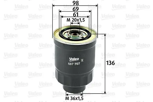 VALEO 587707 Yakıt Filtresi resmi