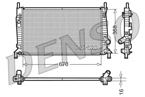 DENSO DRM10075 Radyatör resmi